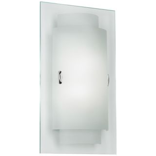 Duplex 8 3/4" Wide Frosted Glass Wall Sconce   #N9248