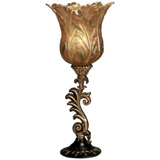 Hand Made Gold Tulip Bloom  Accent Table Lamp   #T2592