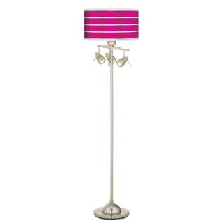 Bold Pink Stripe Giclee 4 Light Floor Lamp   #84019 86856