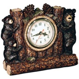 Bear Family 8 1/2" Wide Desk Clock   #M1829