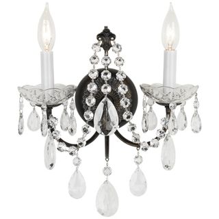 2 Light Madison Bronze Legacy Crystal Wall Sconce   #R4655