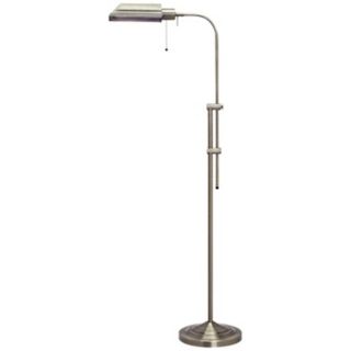 Antique Brass Adjustable Pole Pharmacy Metal Floor Lamp   #P9578