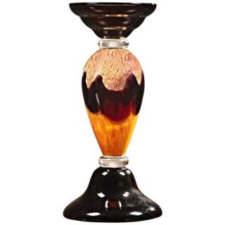 Dale Tiffany Sonora Hand Blown Art Glass Candle Holder   #X4841