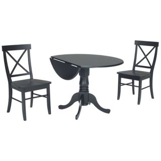 Exalted Blue Dual Drop Leaf Table and Chairs Dining Set   #U4318