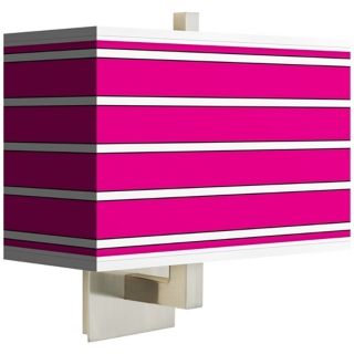 Bold Pink Stripe 24" Wide 4 Light Pendant Chandelier   #17276 H9866