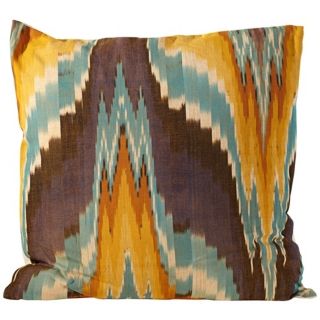 Tribe Ikat Canvas 20" Square Down Throw Pillow   #W9555