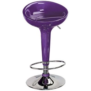 Metallic Purple Scooper Adjustable Bar or Counter Stool   #F4119