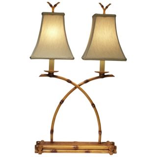 Double Bamboo Cane Accent Lamp by The Natural Light   #F9390