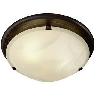 Sleek Circle Rubbed Bronze Bathroom Fan with Light   #K7700