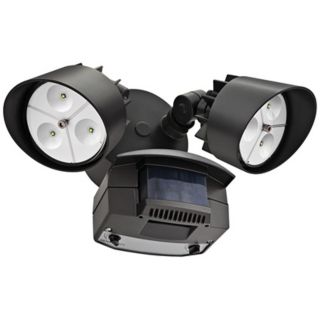 Bronze Motion Activated 2 Head LED Floodlight   #T8262