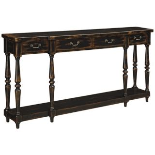 Apperson Black 4 Drawer Console Table   #Y9155