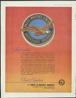 This Emblem Has Served Pratt Whitney Aircraft for 23 Years Ad 1959