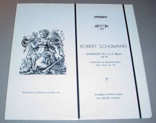 Robert Schumann Symphony No 2 in C Kurt Masur LP