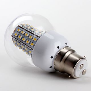 B22 66 3528 SMD 3.5W 430LM 2800 3200K Warm White Light LED Ball Bulb