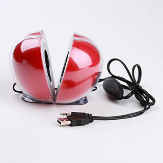 USD $ 13.69   Apple Shaped Mini USB Speakers (Red),