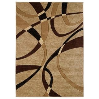 Mossa Collection Ribbons Chocolate Area Rug   #R9093