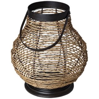 Large Basket Style Pillar Candle Holder   #V2383