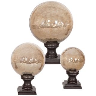 Set of 3 Uttermost Lamya Imperial Antiqued Finials   #T7583