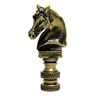 Horse Head Antique Brass Finial   #99838