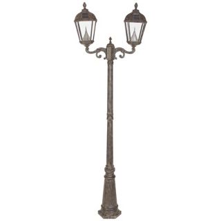Royal Solar LED Bronze 89" High Outdoor Double Lamp Post   #P9667
