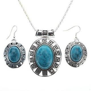 EUR € 7.72   Ovaal Groen Turquoise Oorbellen Ketting sieraden set