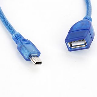 EUR € 1.74   USB A female naar mini USB B 5 pin male adapter kabel