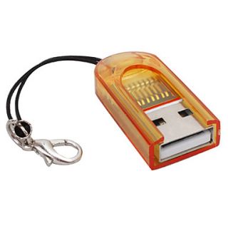 USD $ 1.78   USB 2.0 MicroSD TransFlash TF SD/SDHC Card Reader (Orange