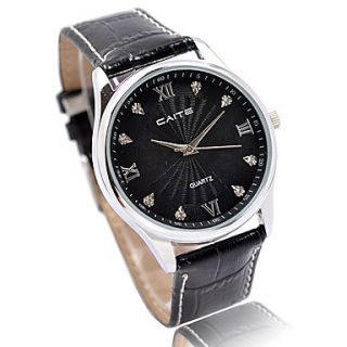 EUR € 4.68   relógio de pulso de quartzo moda japonesa com preto pu