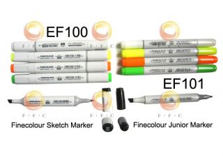 between finecolour sketch marker ef100 finecolour junior marker ef101