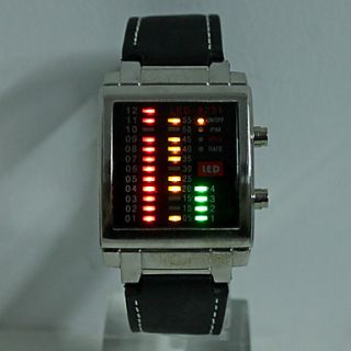 EUR € 12.78   Männer pu digitale LED Armbanduhr (schwarz), alle