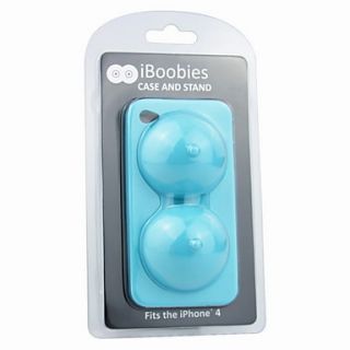 USD $ 5.79   Sexy Soft Silicone iBoobies Case for iPhone 4/4S (Blue