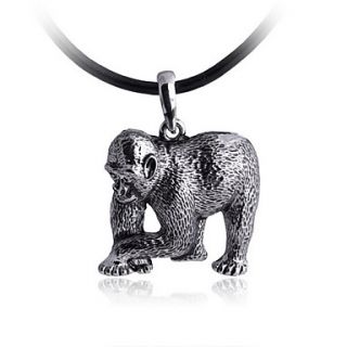 EUR € 4.87   Männer The Silver Gorilla Alloy Halskette mit