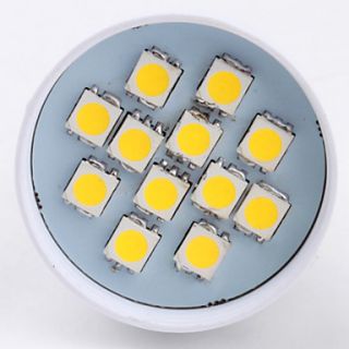 e14 SMD 5050 12led 70 100lm 2 2.5W branco quente lâmpadas 2800 3300K