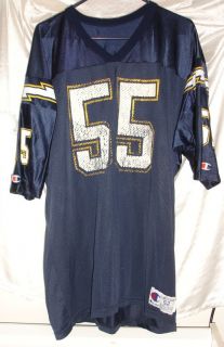 Junior Seau jersey Heavy wear to silk screens, and some stains Mens