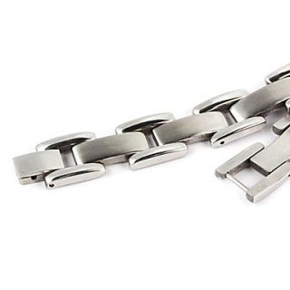 EUR € 5.88   mannen glad oppervlak titanium stalen armband (zilver