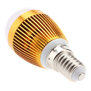 270LM 3000 3500K Warm White Light Golden Shell LED Ball Bulb (85 265V