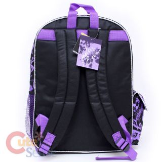 Justin Bieber School Backpack 16 Large Bag Purple Bieber Fever