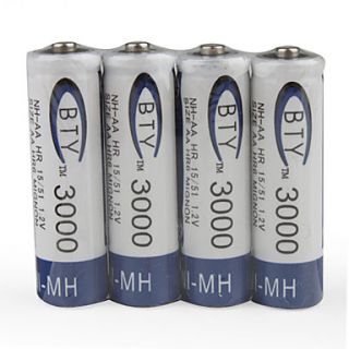 EUR € 4.96   1.2V 3000mAh AA recargables de Ni MH, ¡Envío Gratis