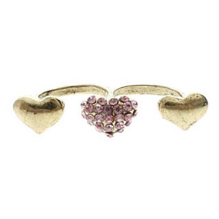 EUR € 2.93   Mon coeur zircon Pinky ring clouté Alloy, livraison