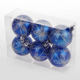 EUR € 3.95   ornamenti di natale blu pvc sfere (6 pz), Gadget a