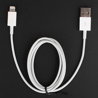 Data Sync og opladning Lightning Flat Cable for iPhone 5 (White, 100cm