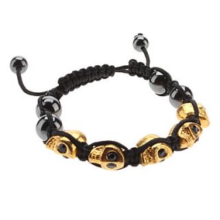 EUR € 4.96   Crossbones Hematite calvo Weave Bracelet, ¡Envío