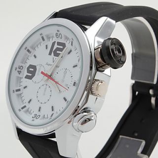 EUR € 6.98   Herren Freizeit Silikon Stil analoge Quarz Armbanduhr