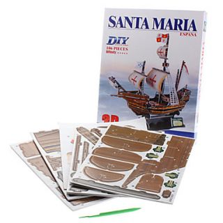 EUR € 18.85   DIY 3D Puzzle Santa Maria (106pcs, difficoltà 5 su 5