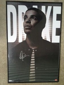 Drake Aubrey Graham Take Care Autographed Framed Poster Huge Only 1