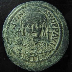 Justinian I AE 42 mm Follis Nicomedia Huge