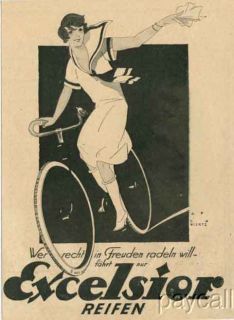 Excelsior Bicycle Tires Fahrrad Reifen Cycling Girl Jupp Wiertz