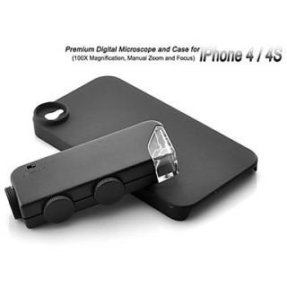 USD $ 39.99   Premium Digital Microscope and Case for iPhone 4 and 4S