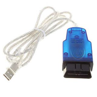 USD $ 13.99   OBDII USB Car Diagnostic Cable   Blue,