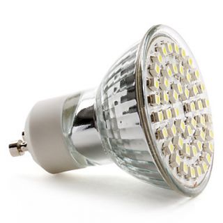 GU10 3W 200 300lm 6000 6500k naturlig hvitt lys LED spot pære (230v